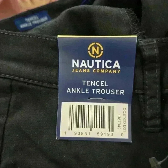 Nautica Men's Black Tencel Ankle Trouser 6/28 NWT - Picture 4 of 5
